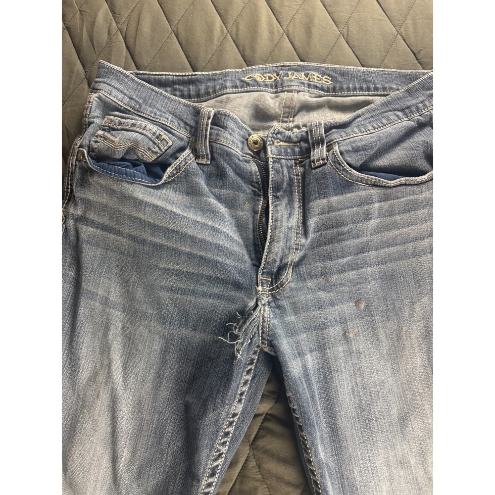 Cody James Bootcut Jeans Mens 36x32 Blue Denim Relaxed Fit Western Workwear - Picture 2 of 10